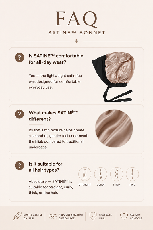 SATINÉ - Bonnet en satin de qualité supérieure