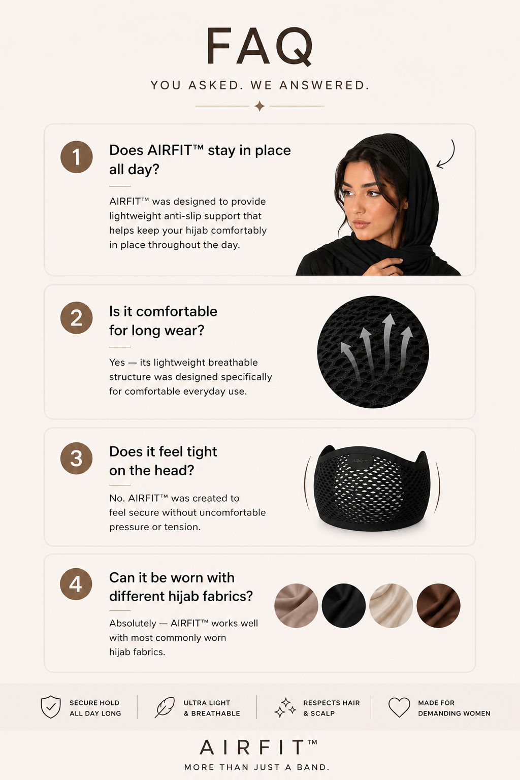 AIRFIT™ — Premium Anti-Slip Hijab Band